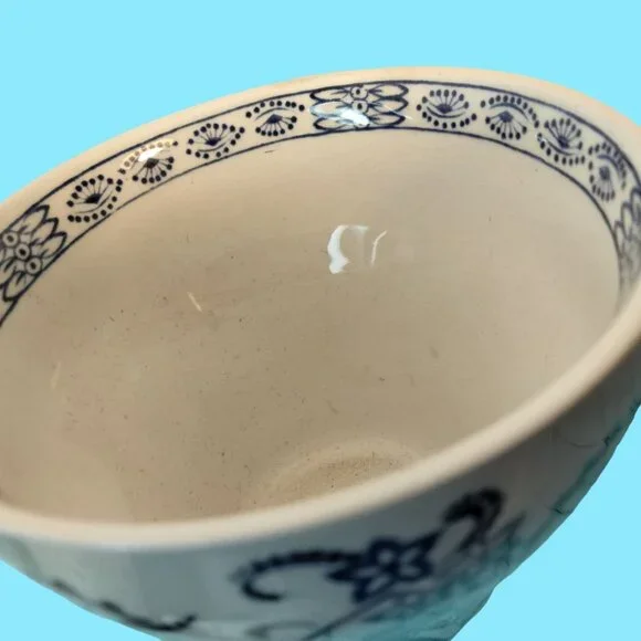 J G Meakin Blue White Floral Teacup Nordic Vintage Ceramic Cup - Picture 10 of 13